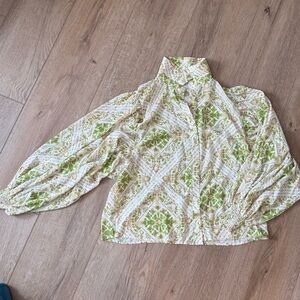Flying Tomato Green and Pink Floral Blouse